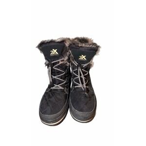 ZeroXposur Boots Women's Montana Brown Short Suede Leather Faux Fur Winter Boots